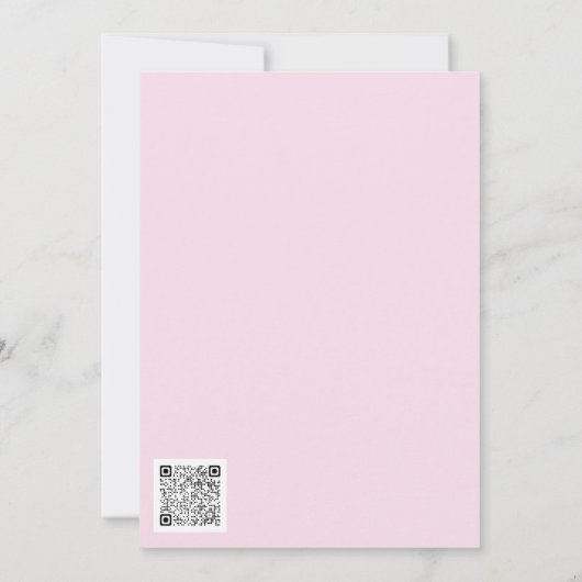 Pink Rose Blessing Faith Flat Note Kaart (Achterkant)