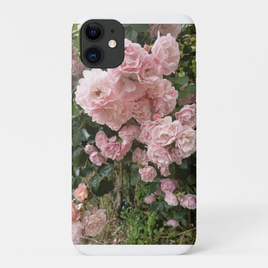 Pink Rose Blossom Floral iPhone 11 Case (Achterkant)