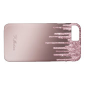 Pink Rose Blush Paarse Glitter Sparkle Case-Mate iPhone Case (Achterkant (Horizontaal))