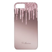 Pink Rose Blush Paarse Glitter Sparkle Case-Mate iPhone Case (Achterkant)