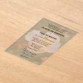 Pink Rose Bride and Groom Photo Acryl Uitnodigingen (Laagn)