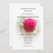 Pink Rose bruiloft receptie Kaart (Voorkant / Achterkant)