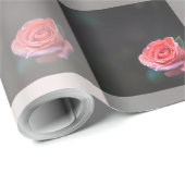 Pink rose checkered pattern cadeaupapier (Rol Hoek)