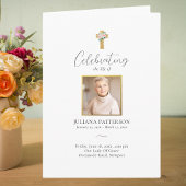 Pink Rose Cross Foto's Begrafenis Orde van Service Programma