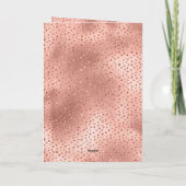 Pink Rose Cupcake Gold Glam Glitter Birthday   Kaart (Achterkant)