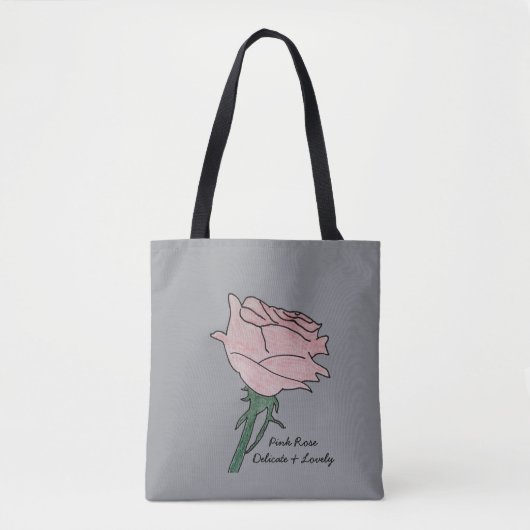 Pink Rose- Delicate and Lovely Tote Bag (Voorkant)