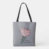 Pink Rose- Delicate and Lovely Tote Bag (Achterkant)