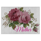 Pink Rose Elegance Cutting Board Snijplank (Voorkant)