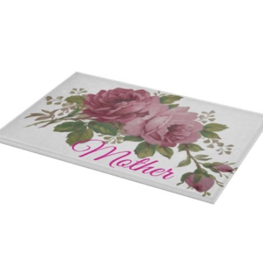 Pink Rose Elegance Cutting Board Snijplank