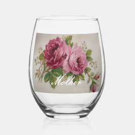 Pink Rose Elegance Drinkware Set Wijnglas Zonder Voet