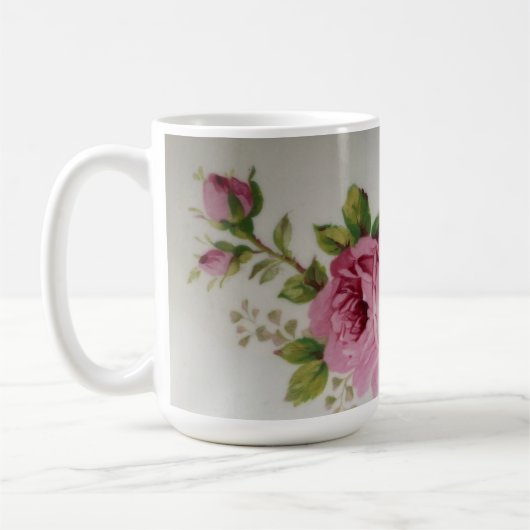 Pink Rose Elegance Koffiemok (Links)