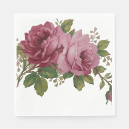 Pink Rose Elegance Paper Napkin  Servet