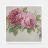 Pink Rose Elegance Paper Napkin  Servet (Voorkant)