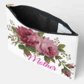 Pink Rose Elegance Print Cut Sew Bag Etui (Open)