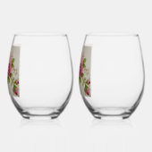 Pink Rose Elegance  Wijnglas Zonder Voet (Links)