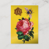 PINK ROSE EN HONEY BEEKEEPER WAX SEAL VISITEKAARTJE (Achterkant)