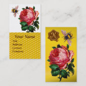 PINK ROSE EN HONEY BEEKEEPER WAX SEAL VISITEKAARTJE (Voorkant / Achterkant)