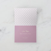 Pink Rose Enchanted Forest Foil Holiday Card Kaart (Binnen)