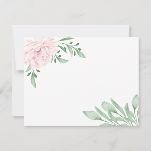 Pink Rose Eucalyptus Funeral Bedankt Opmerking (Achterkant)