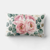 Pink Rose & Eucalyptus Pillow Kussen (Achterkant)