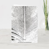 PINK ROSE FEATHER HAPPY BIRTHDAY WENSKAART KAART (Achterkant)