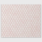 Pink Rose Floral Gold Glitter Baroque Antonietta Cadeaupapier (Vlak)