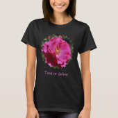 Pink Rose Floral Personalized T-shirt (Voorkant)