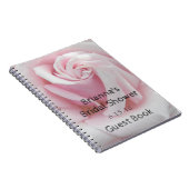 Pink Rose Floral Vrijgezellenfeest Gast Notitieboek (Rechterzijde)