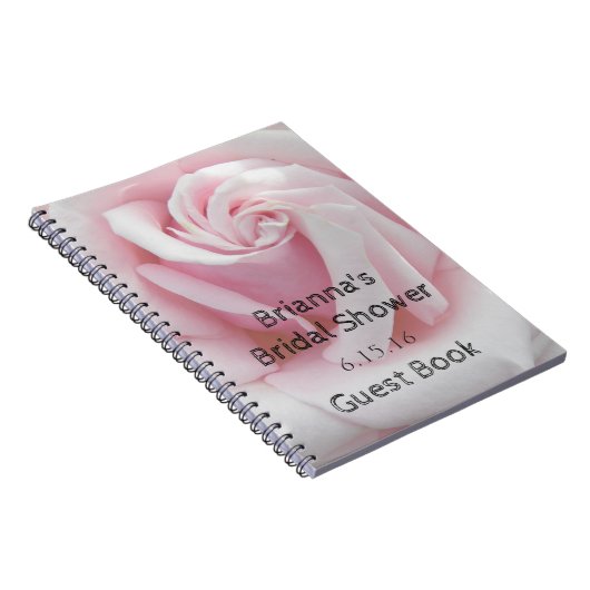 Pink Rose Floral Vrijgezellenfeest Gast Notitieboek (Rechterzijde)