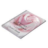 Pink Rose Floral Vrijgezellenfeest Gast Notitieboek (Linkerzijde)
