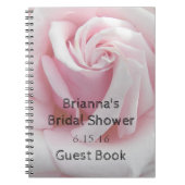 Pink Rose Floral Vrijgezellenfeest Gast Notitieboek (Voorkant)