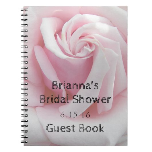 Pink Rose Floral Vrijgezellenfeest Gast Notitieboek (Voorkant)
