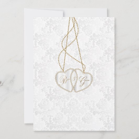 Pink Rose Floral Wedding Kaart (Achterkant)