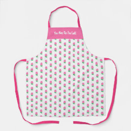 Pink Rose Flower Apron Schort