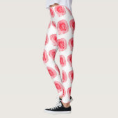 Pink Rose Flower Leggings (Links)