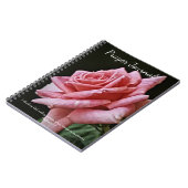 Pink Rose Flower Prayer Journal Notitieboek (Linkerzijde)