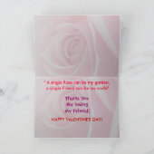 Pink Rose Friendship Kaart (Binnen)