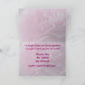 Pink Rose Friendship Kaart (Binnen)