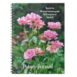 Pink Rose Garden Bijbel Verse Gebedsdagboek Notitieboek