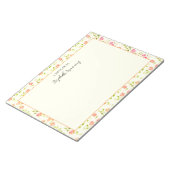 Pink Rose Garden Hand-geïllustreerde Vintage geïns Notitieblok (Schuin)