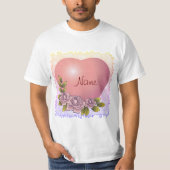 Pink Rose Garland  T-shirt (Voorkant)