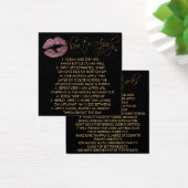 Pink Rose Glitter Lips 2 - Hoe aan te brengen Vierkante Visitekaartjes (Bureau)