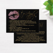 Pink Rose Glitter Lips - Hoe aan te brengen Visitekaartjes (Bureau)