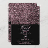 Pink Rose Glitter Sparkling Lights Bridal Shower Kaart (Voorkant / Achterkant)