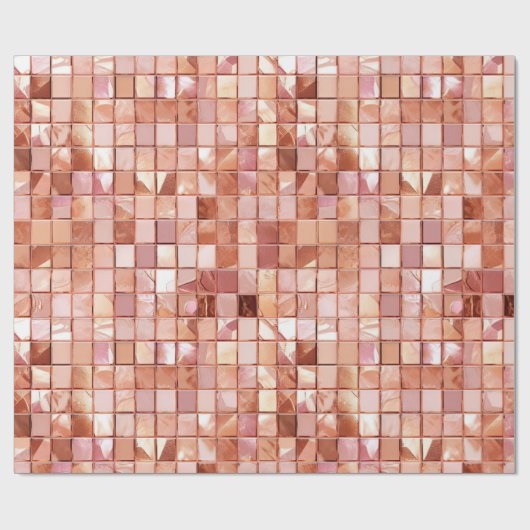 Pink Rose Gold Abstract Cadeaupapier (Vlak)