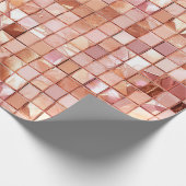 Pink Rose Gold Abstract Cadeaupapier (Hoek)