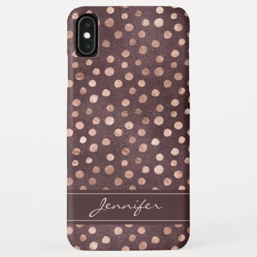 Pink Rose Gold - Bourgogne Polka Dot Pattern Case-Mate iPhone Case (Achterkant)