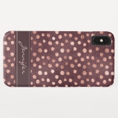 Pink Rose Gold - Bourgogne Polka Dot Pattern Case-Mate iPhone Case (Achterkant (horizontaal))