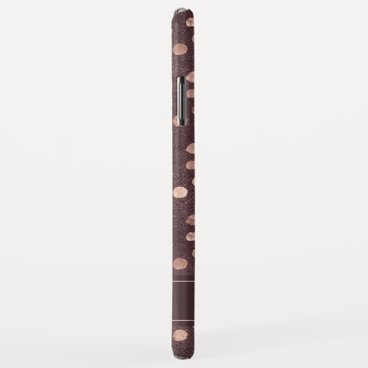 Pink Rose Gold - Bourgogne Polka Dot Pattern Case-Mate iPhone Case (Achterkant/rechts)