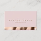 Pink Rose Gold Elegance Visitekaartje (Voorkant)